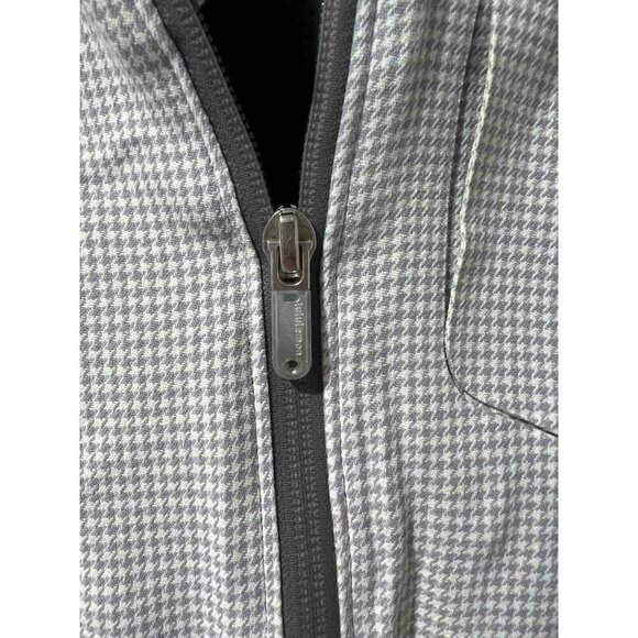 Lululemon Men Sprint Jacket II Long Sleeve Houndstooth White Gray Size M - Picture 9 of 12